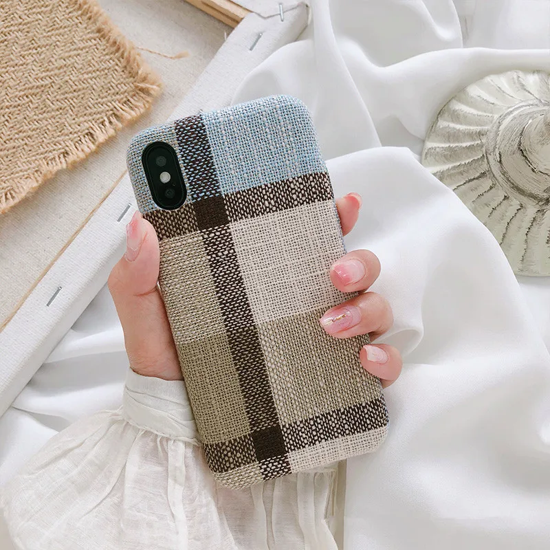 Роскошный зимний тканевый сетчатый чехол для телефона Apple iPhone X 8 7 6S 6 Plus чехлы в