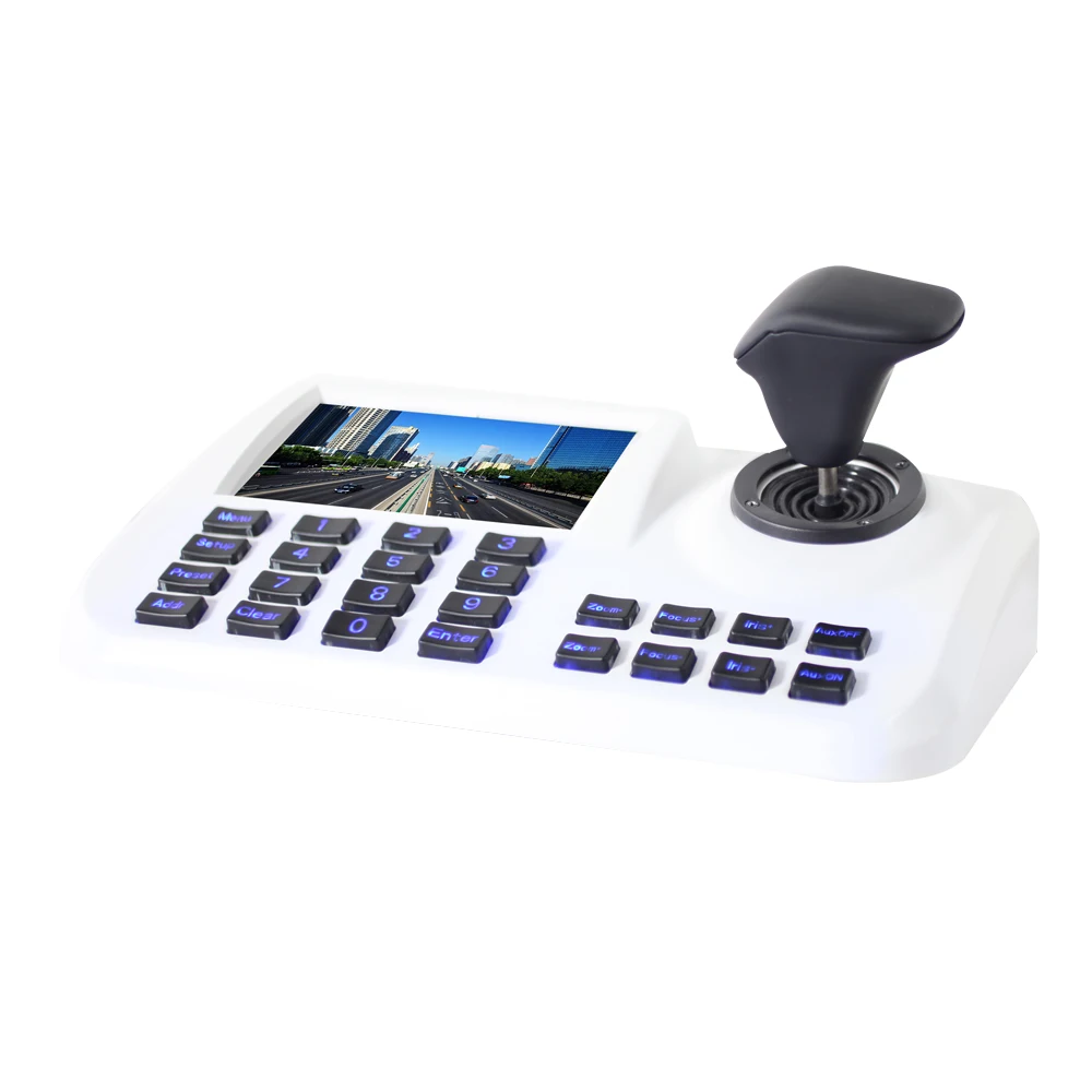 Onvif Networ контроллер клавиатуры с новым 5-дюймовым ЖК-экраном H.265 3D CCTV IP PTZ HDMI USB для
