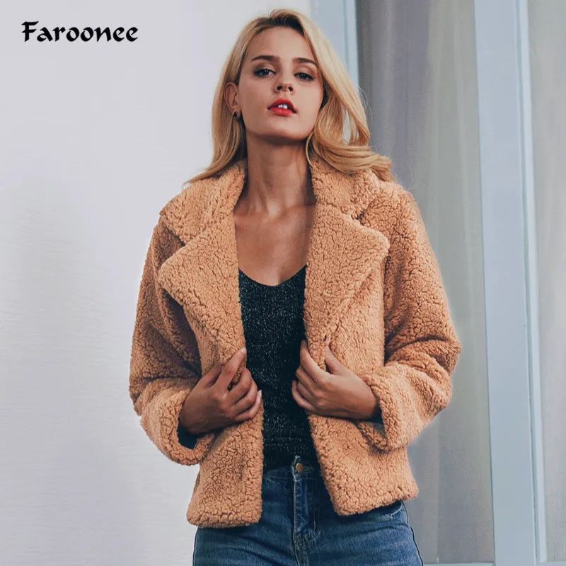 Женское меховое пальто с длинным рукавом feroonee зимнее короткое приталенное
