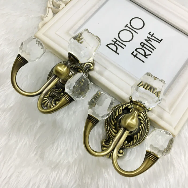 2pcs Fashion European style crystal ball curtain hook wall mounted home decor hanging tools. | Дом и сад
