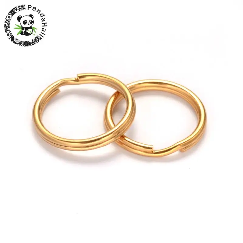 

100pcs 304 Stainless Steel Split Key Rings Keychain Clasp Findings Double Loops Jump Ring for DIY Craft 2.2x20x1.8mm