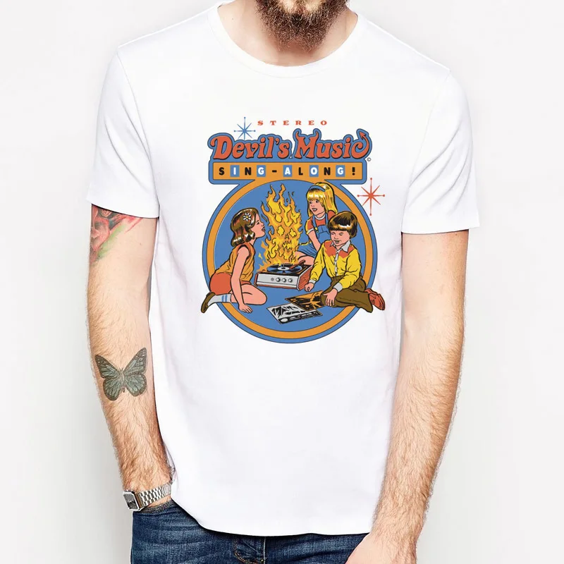 Футболка с Сатаной Детская футболка дьяволом и обряд дьявола страшный ужас