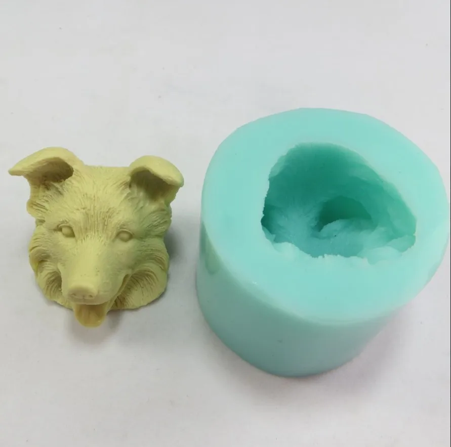 DW0004 силиконовая форма в виде головы собаки для мыла 3D формы ручной работы пищевых