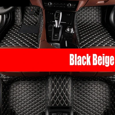 Black Beige Автомобильный коврик для mercedes GLC 200 260 300 220d 250d 350e AMG Coupe аксессуары напольный коврик ковры - Название цвета: Black Beige