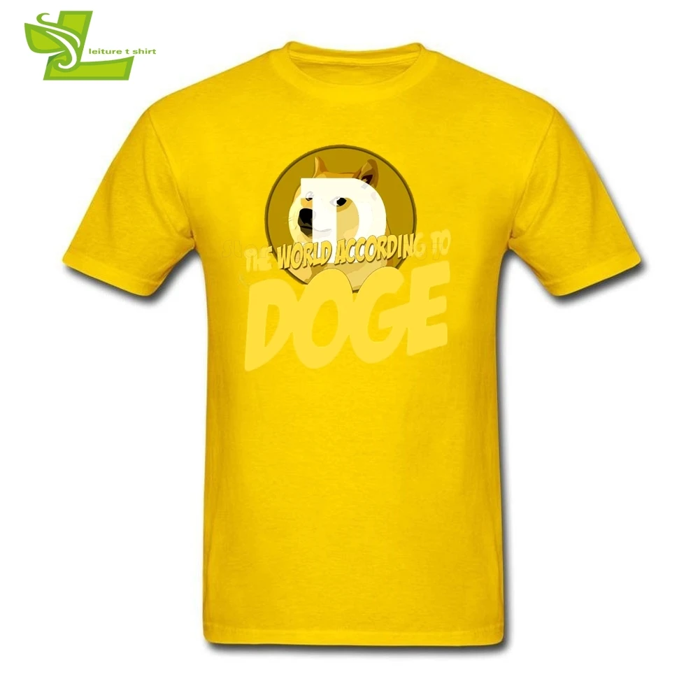 Футболка Dogecoin мужская с коротким рукавом и круглым вырезом Клубная тенниска