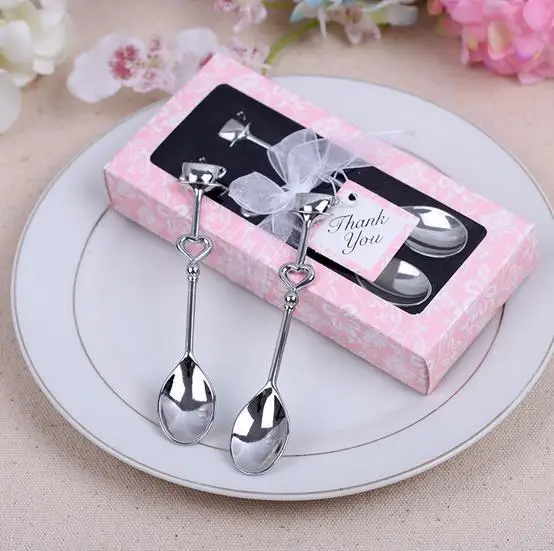 20 Sets Love Heart Spoons Coffee Spoon wedding favors and gifts Wedding Gifts For Guests Souvenirs Obsequios Boda | Дом и сад