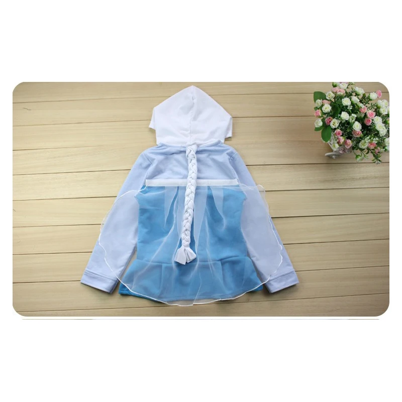 Spring Autumn Girls Coats Jackets Kids Hooded Coat Party Elsa Anna Baby Costumes Children Clothing Clothes Outwear | Детская одежда и