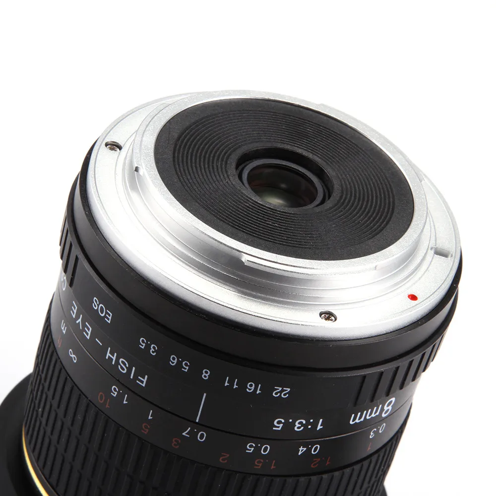 8 мм f/3,5 рыбий глаз супер широкоугольный объектив для Canon 5D Mark III II 3 7D 6D 70D 60D 550D 650D 700D