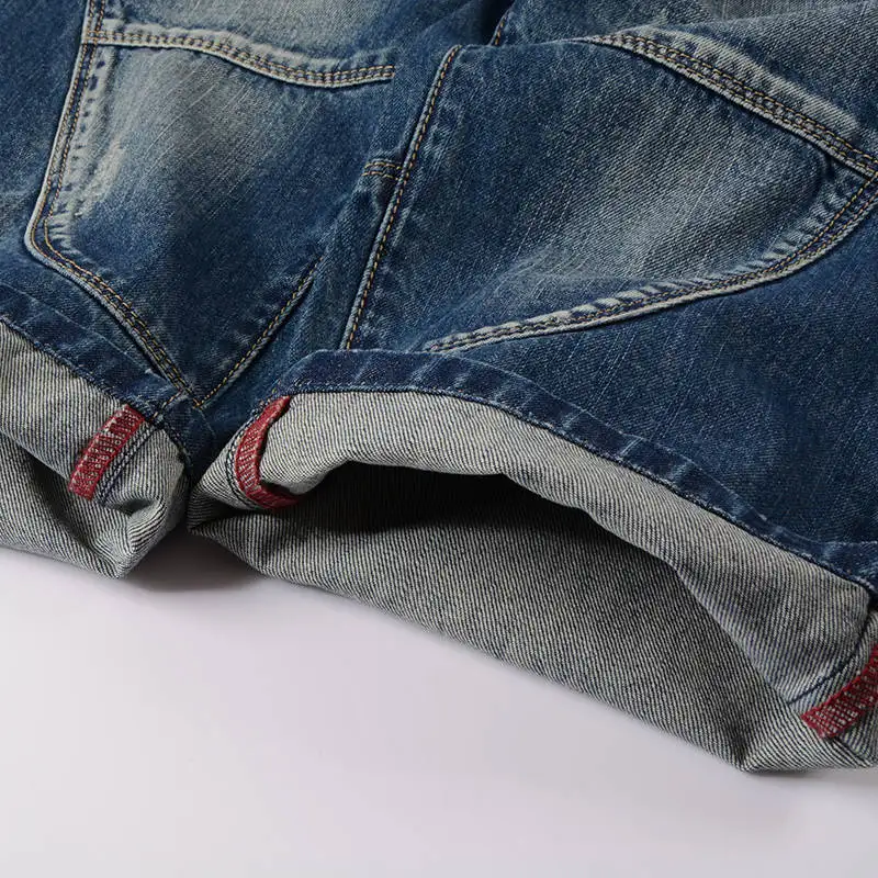 Idopy мужские модные брендовые дизайнерские рваные байкерские джинсовые шорты