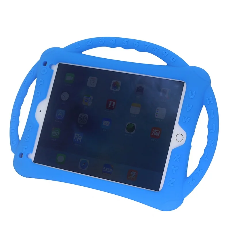 Чехол для iPad air/air 2/Pro 9 7 Крышка всего тела Силиконовый противоударный ручной Стенд