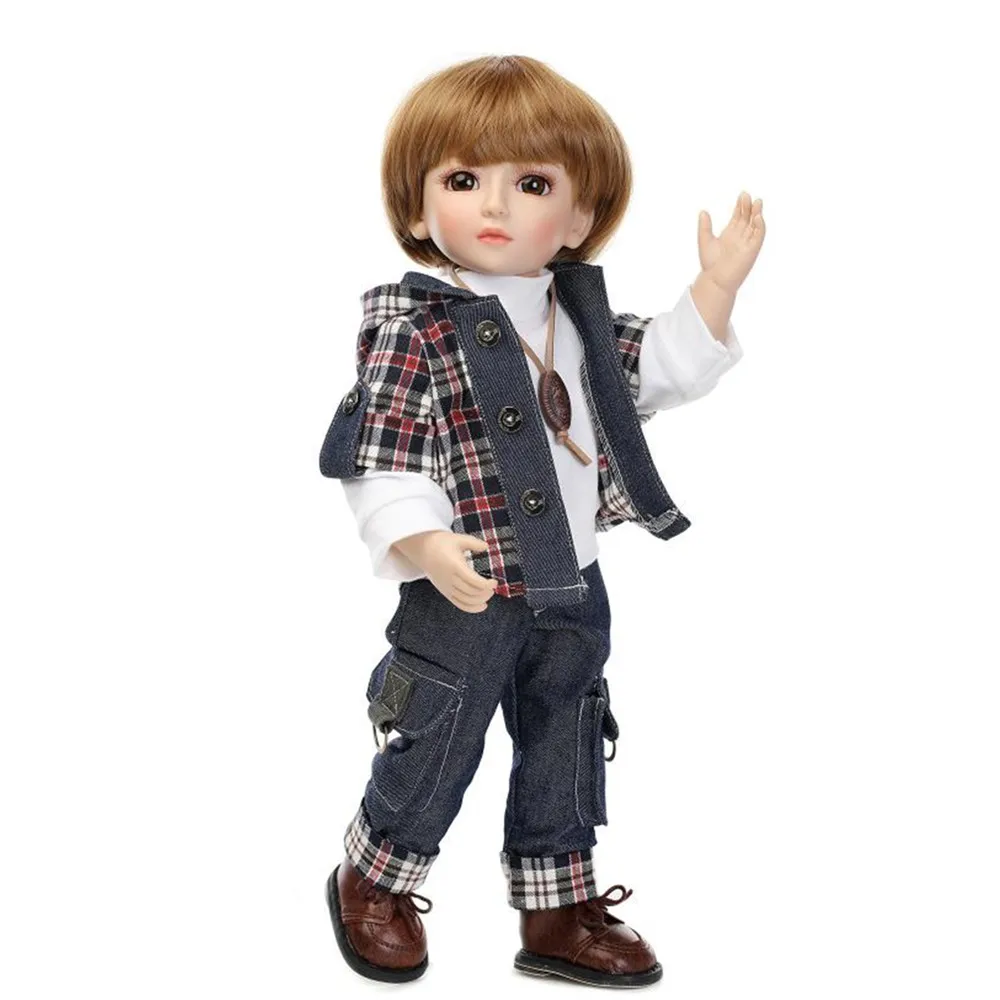 

Fashion SD/BJD Doll with Clothes, Novelty 45 CM Lifelike Baby Vinyl Doll Toys for Children's Christmas Gift