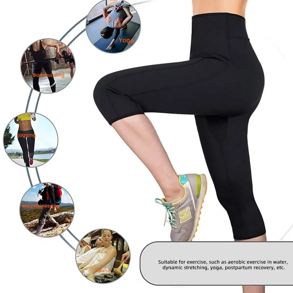 Штаны спортивные FDBRO с высокой талией для фитнеса и йоги 7 точек быстросохнущая