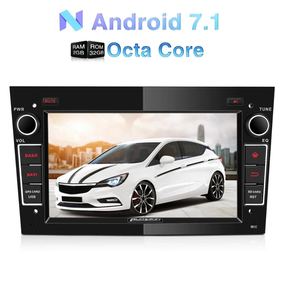 Pumpkin 2 Din Android 7 1 Автомобильный мультимедийный dvd плеер без gps навигатора