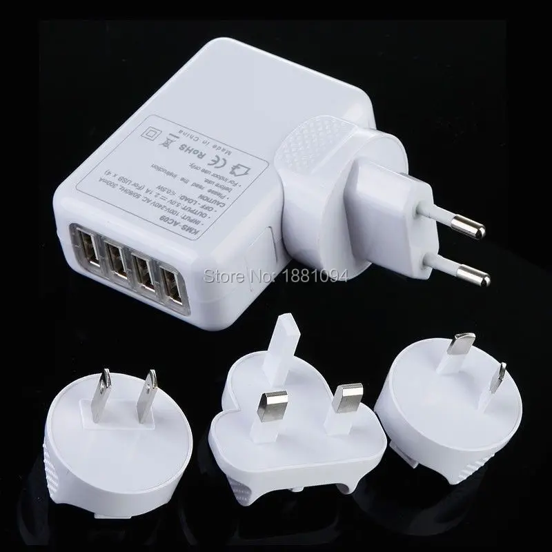 SZAICHGSI 2.1A 4 порта USB зарядное устройство для мобильного телефона AC адаптер