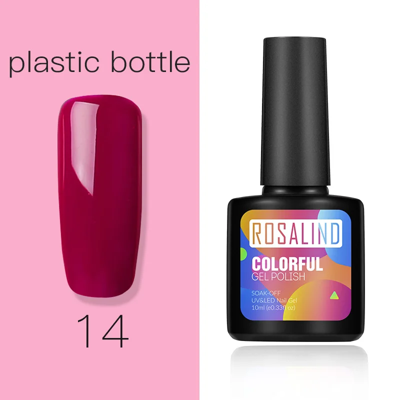 Plastic 14 ROSALIND Гель-лак для ногтей поли для ногтей УФ цвета светодиодный праймер набор для дизайна ногтей гибридные Лаки гель лак набор строитель верхнее покрытие - Цвет: Plastic 14