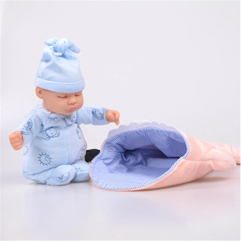 Детские плюшевые силиконовые куклы мягкие Новорожденные игрушки Акула конверт - Фото №1