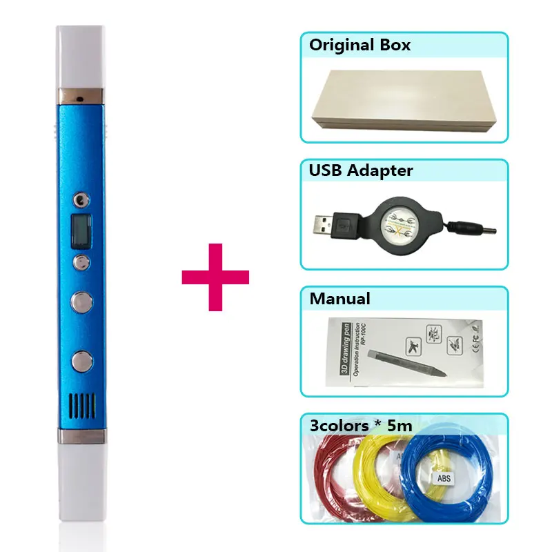 3d ручка myriwell ручки светодиодный дисплей зарядка через USB Smart3d модель лучший