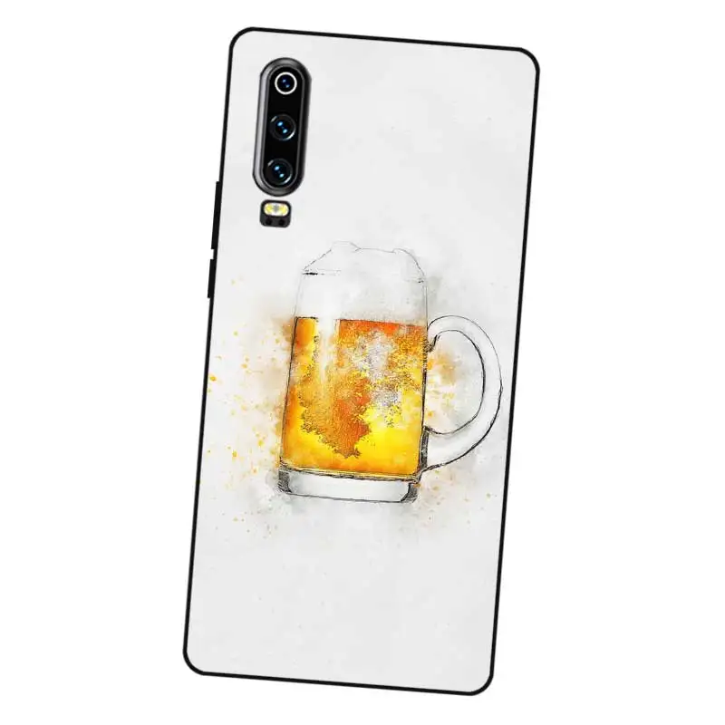 N269 Beer Black Silicone Case Cover For Huawei P8 P9 P10 P20 P30 Lite Pro P Smart Plus 2017 2019 |