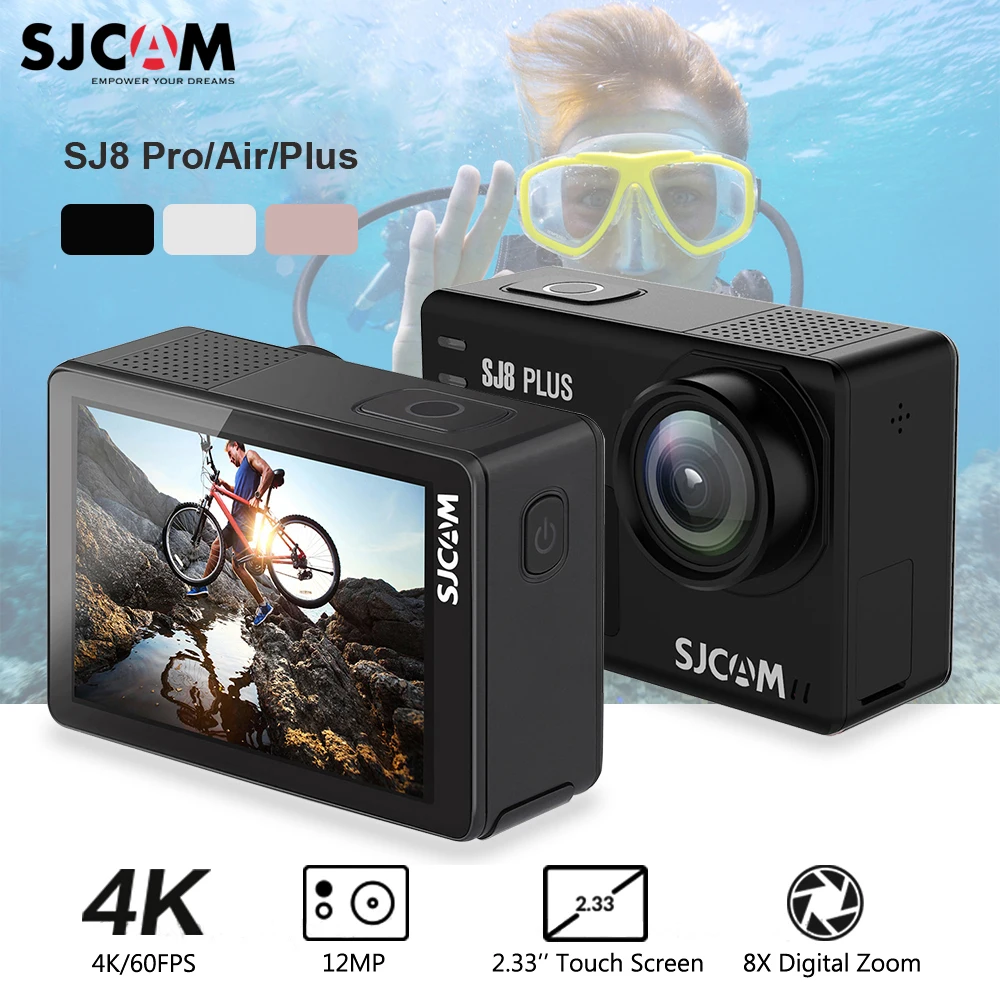 SJCAM SJ8 Pro/SJ8 Плюс/SJ8 Air Спорт экшен Камера 1296 P 4 К 30fps/60fps спортивные DVR дистанцинное