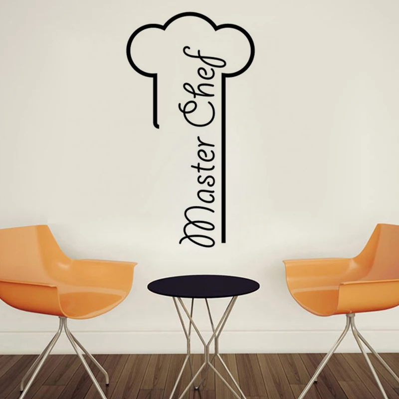 

Creative Chef Cooking Kitchen Wall Sticker Restaurant Art Mural Home Decor Waterproof Wallpaper JG1103