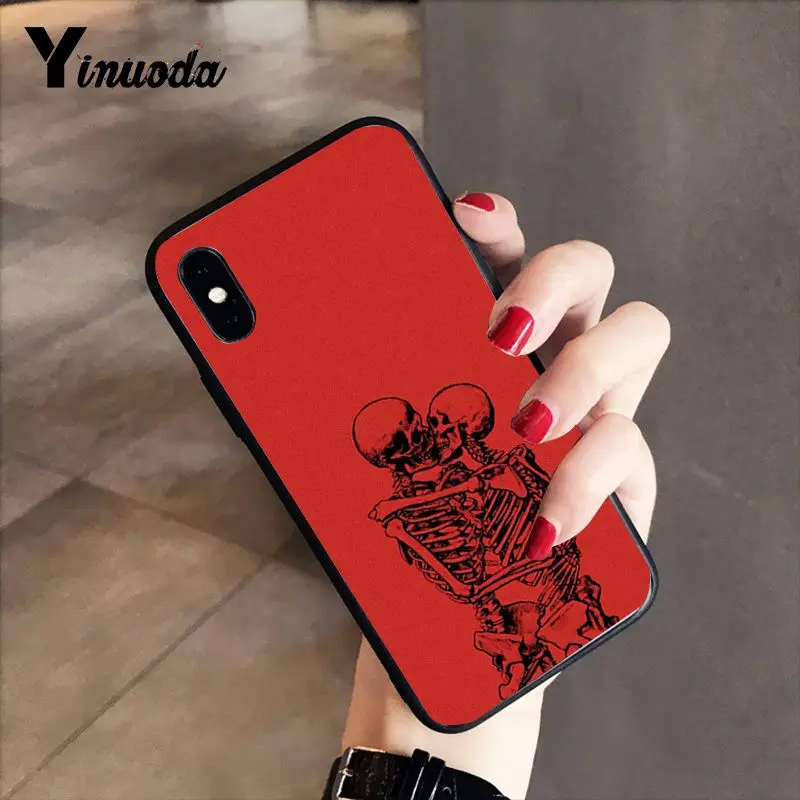 Красный Doodles эстетика черный ТПУ мягкий чехол для телефона iphone 12 8 7 6 6S 6Plus X XS MAX 5 5S SE