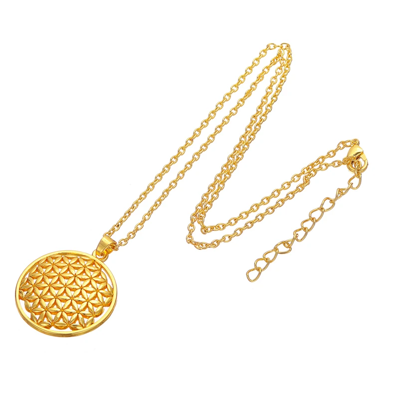 Женская цепочка с подвеской в виде цветка жизни|flower of life|flower life pendantfashion jewelry |