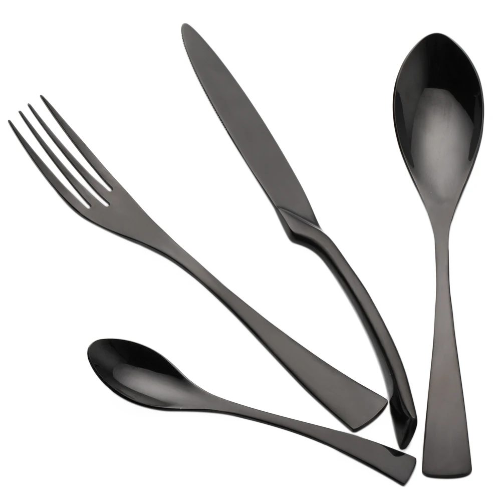 Набор столовых приборов из нержавеющей стали розовое золото 24 шт.|knife fork set|steel cutlery