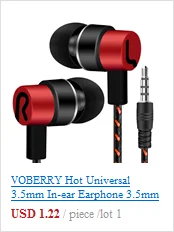 VOBERRY, Универсальные наушники-вкладыши 3,5 мм, 3,5 мм, супер бас гарнитура, Hi-Fi стерео музыкальные наушники, спортивные наушники для мобильного телефона