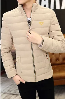 Новинка 2017 года бренд Для мужчин куртка Мода Стенд воротник Slim Fit Куртки