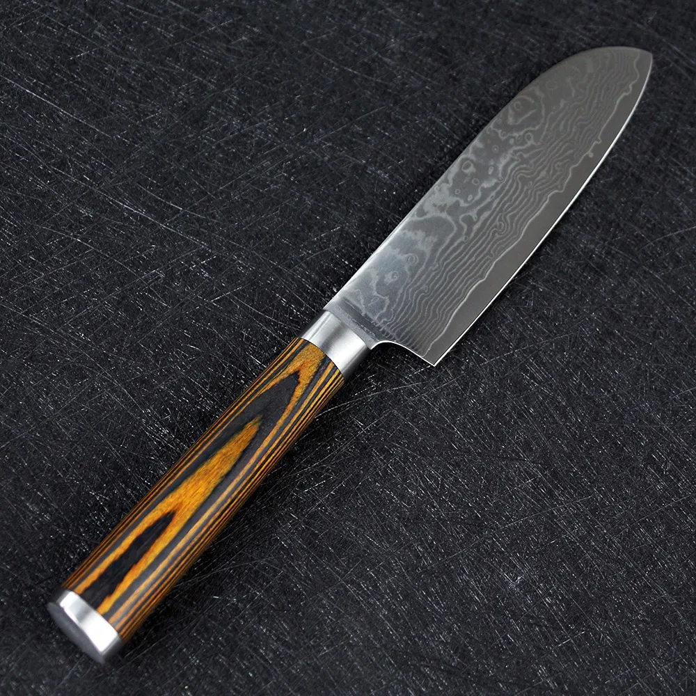 SUNNECKO 7 &quotДамаск Santoku нож японский VG10 сталь сильная твердость лезвия кухонные ножи