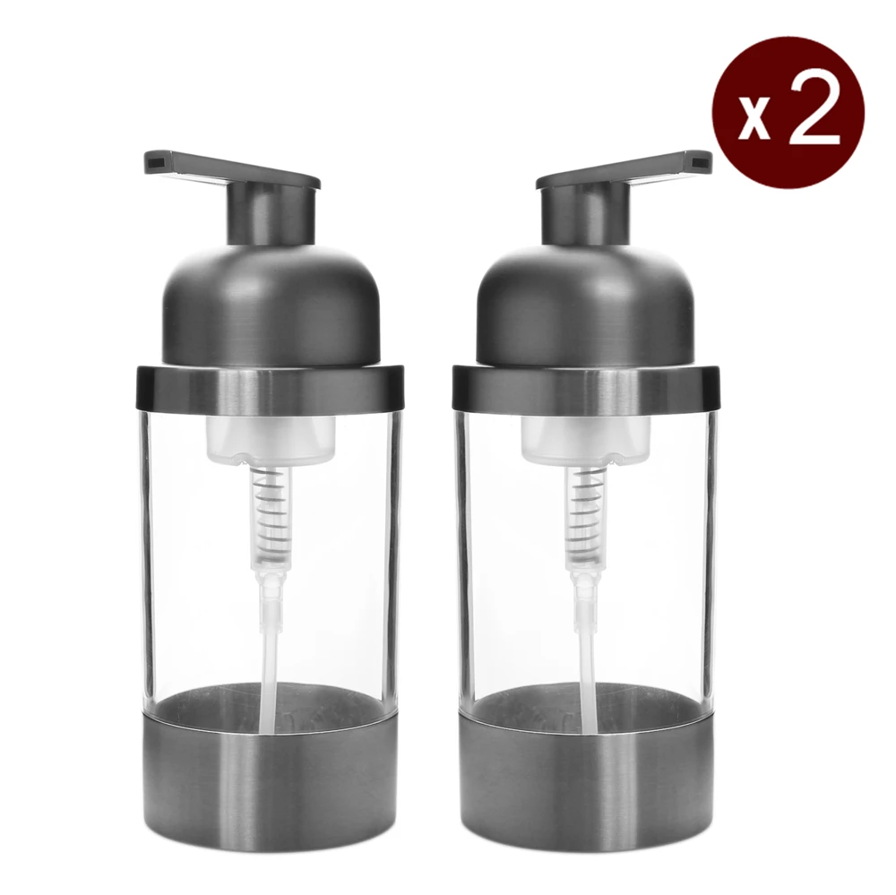 

2pcs/lot Stainless Steel Countertop Foaming Soap Liquid Dispenser (Satin Finish) Plastic Pump Head