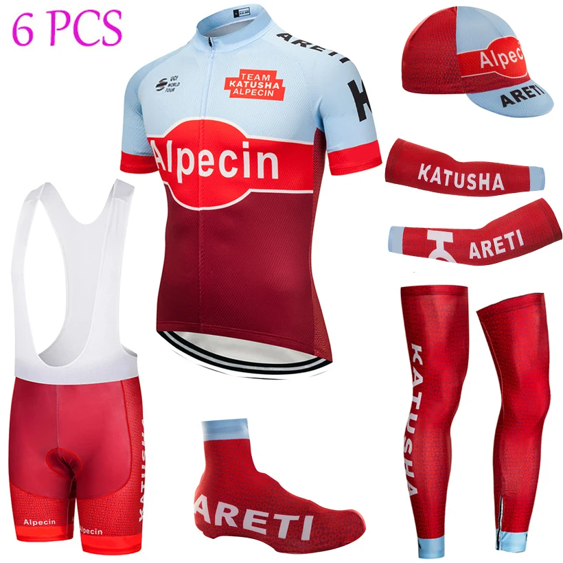 

Red KATUSHA Team Cycling Jersey Pro Bike Shorts Sportswear Men MTB Ropa Ciclismo QUICK Dry Bicycling Maillot Culotte