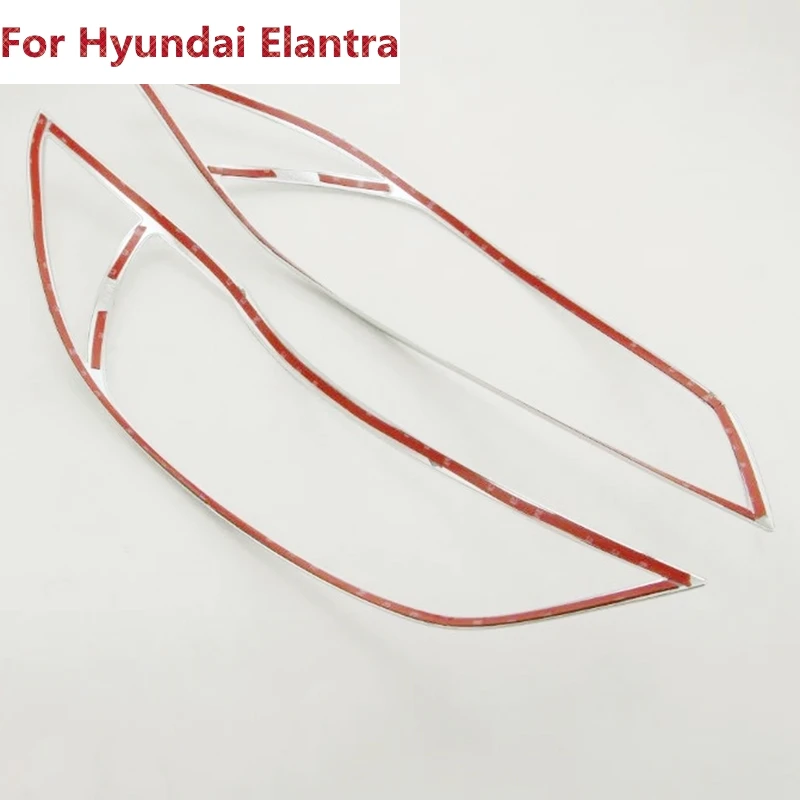 Для hyundai Elantra Avante 6th 2 шт. передний головной светильник крышка лампы Отделка ободок протекторы аксессуары хромированный Стайлинг