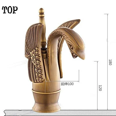 Смеситель для ванной комнаты в стиле лебедя античный бронзовый латунный |