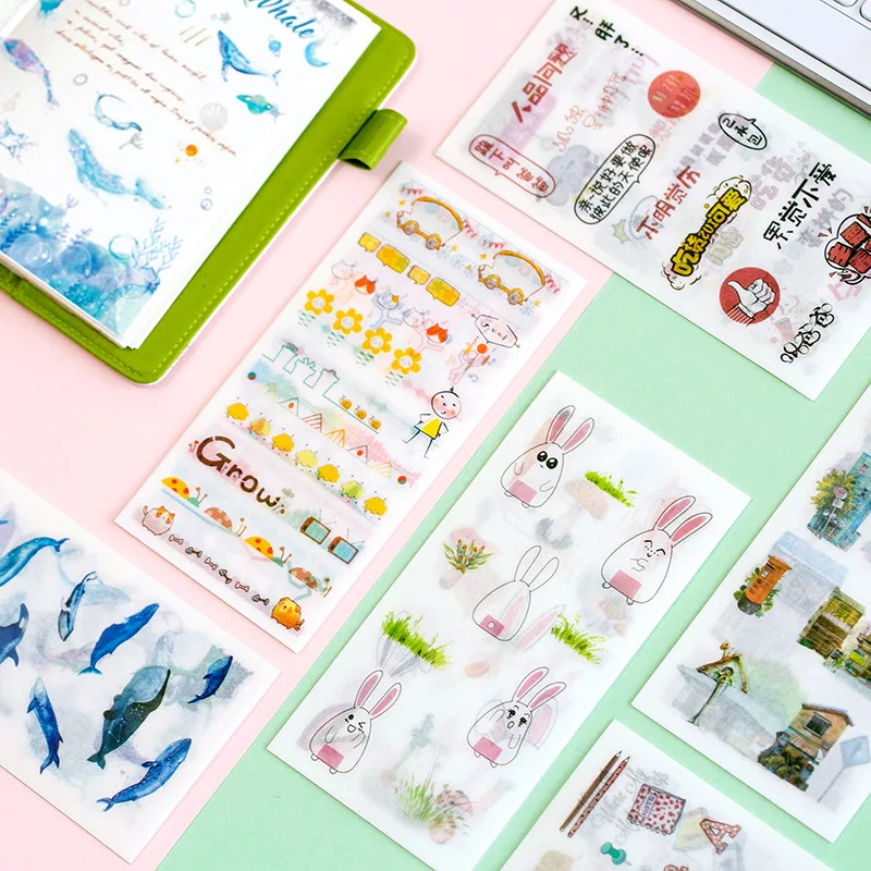 

AAGU 6PCS/Set Cute/Decorative/Custom Stickers Scrapbooking Album Decorative Paper Sticker Christmas Bullet Journal Stickers