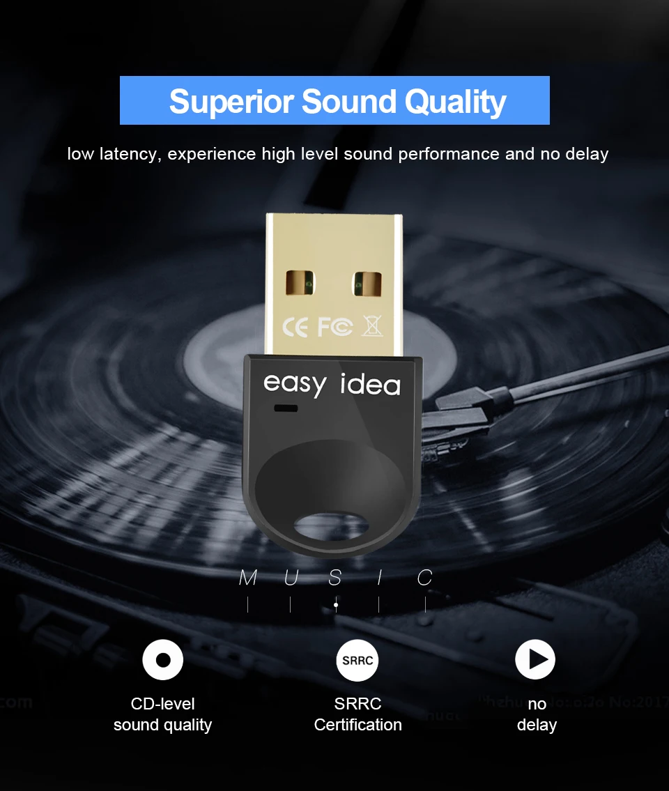 USB Bluetooth адаптер ПК USB Bluetooth ключ Мини Bluetooth приемник CSR 4,0 аудио музыка синий зуб передатчик для компьютера