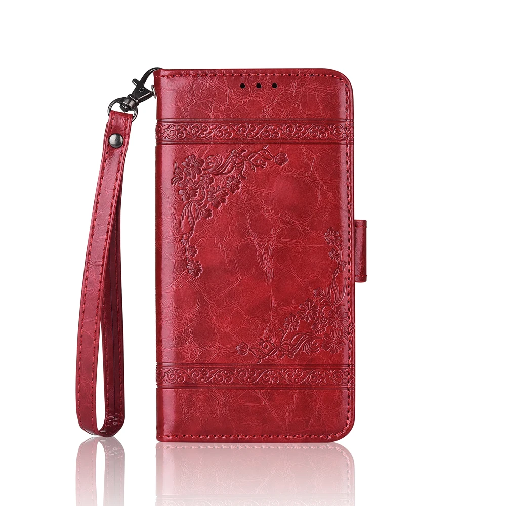 Фото Кожаный чехол-книжка для Highscreen Wallet Fundas с цветочным принтом, 100% специальный чехол-кошелек с подставкой и ремешком №3