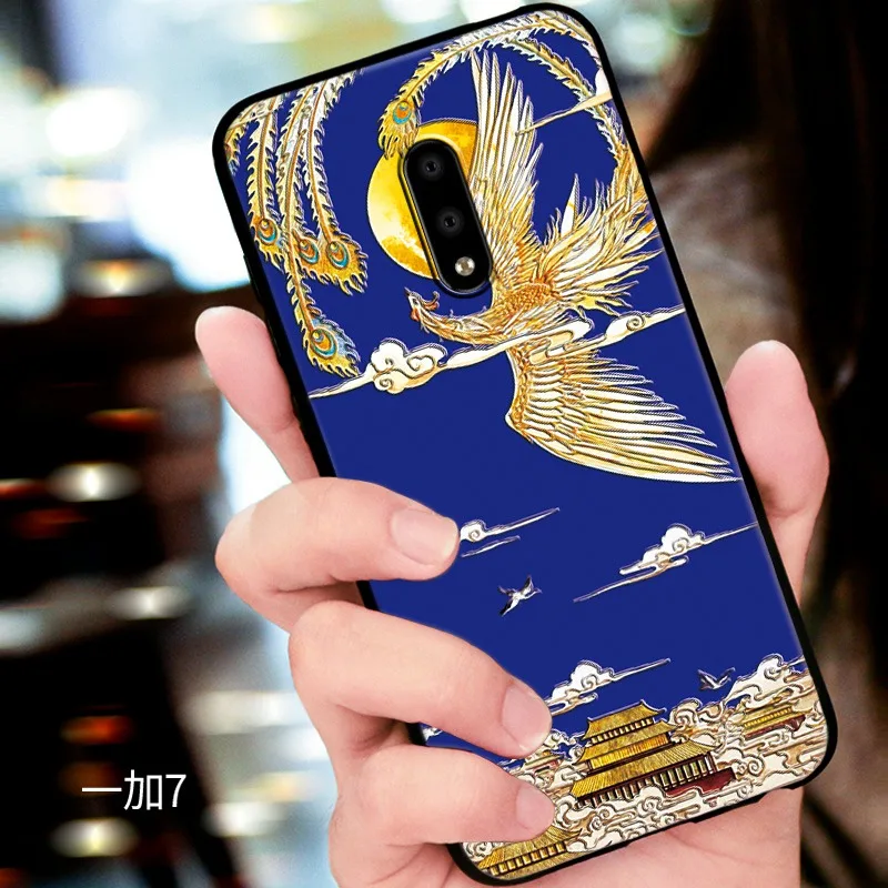Китайский Sayings Yu Yue Longmen Carps Jumping ворота дракона искусство чехол для телефона oneplus 7 Pro для oneplus 7 Чехол - Цвет: 7 oneplus7