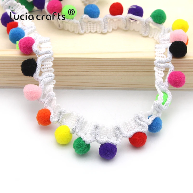 Lucia crafts 1 год/лот кисточка кружевная лента помпон Отделка Ткань для самостоятельного пошива одежды обувь мешок подарок ремесла материалы аксессуары N0302