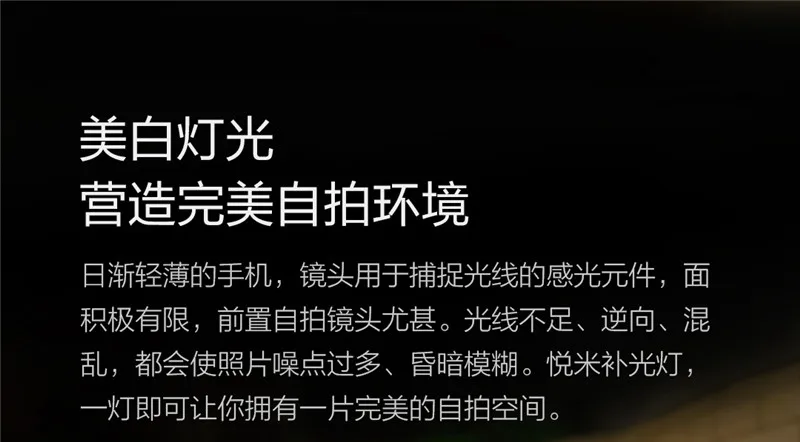 Xiaomi Mijia Yuemi заполняющий светодиодный светильник(мобильный телефон селфи) для Xiaomi умный дом Три затемнения/минималистичный дизайн
