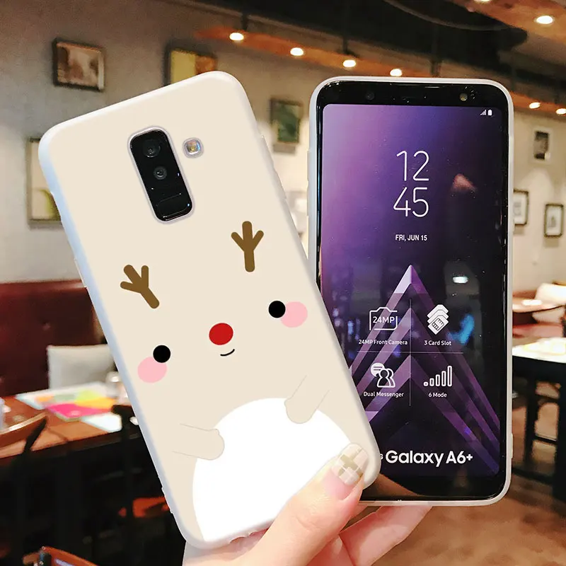 Силиконовый чехол для телефона новогодние подарки Рождество Samsung Galaxy A8S A6S A9 A8 Star A7