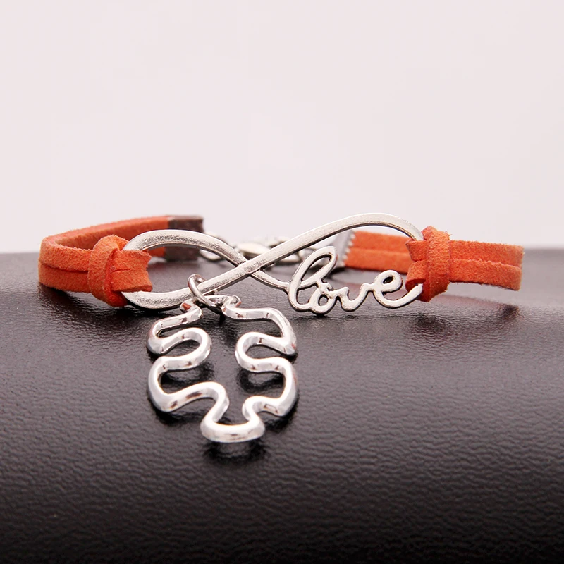 (12pcs/lot) Infinity Love Handmade Bracelet Autism Pendant Awareness Bracelets &amp Bangles Jewelry For Women Men 15 Colors | Украшения и