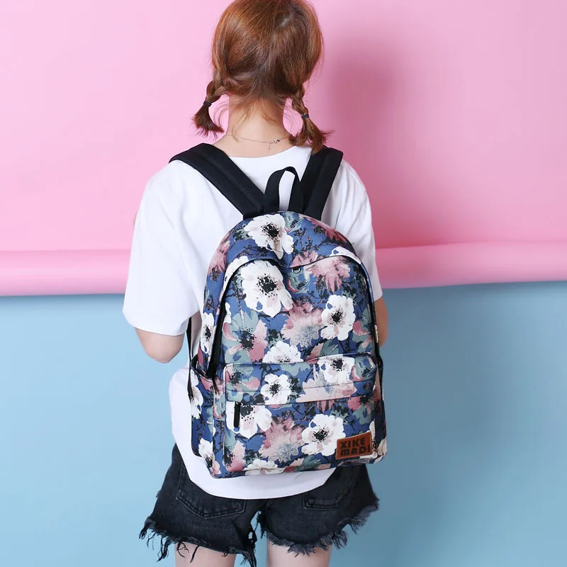 Новинка, мини рюкзак Mochila с цветочным принтом, женский рюкзак, школьная сумка для девочек-подростков, сумка для книг, рюкзаки для ноутбука, повседневные сумки