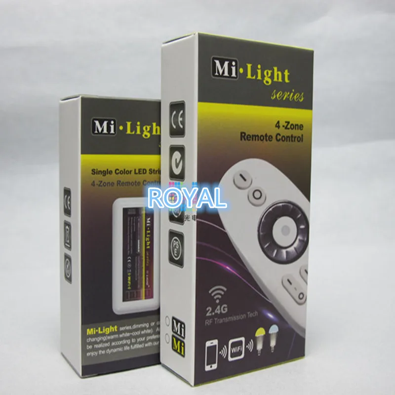 2 4 г зоны беспроводной пульт управления Mi Light РЧ один/RGB/RGBW светодиодный