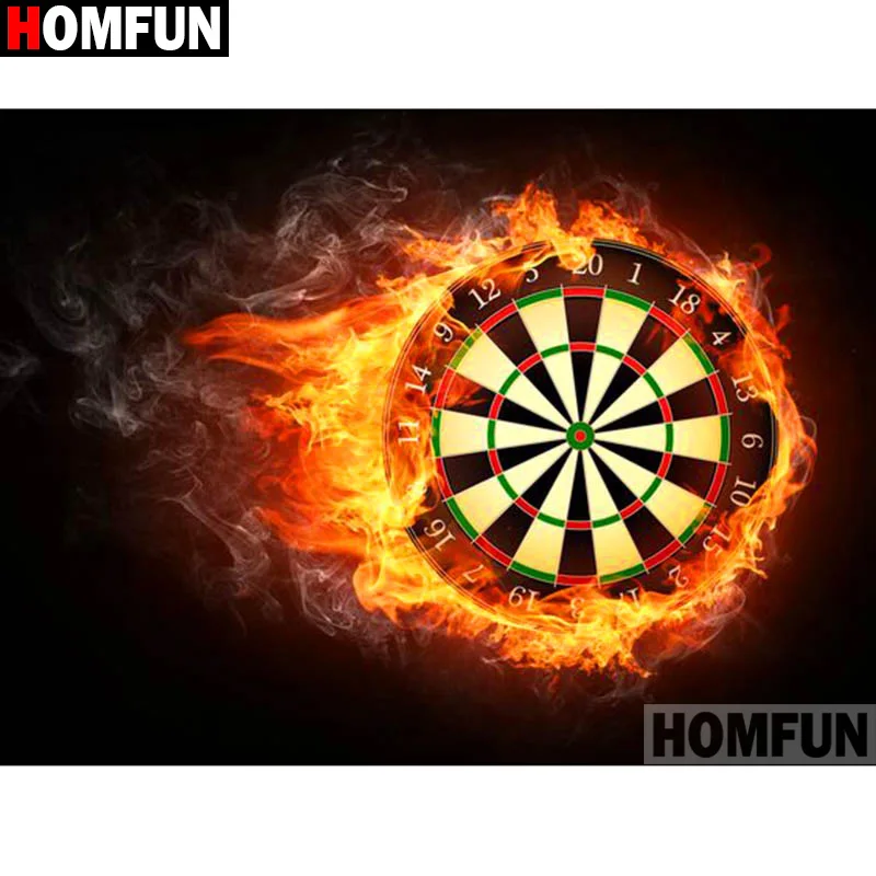 Алмазная живопись HOMFUN A19451 картина огненная Дротика с полными