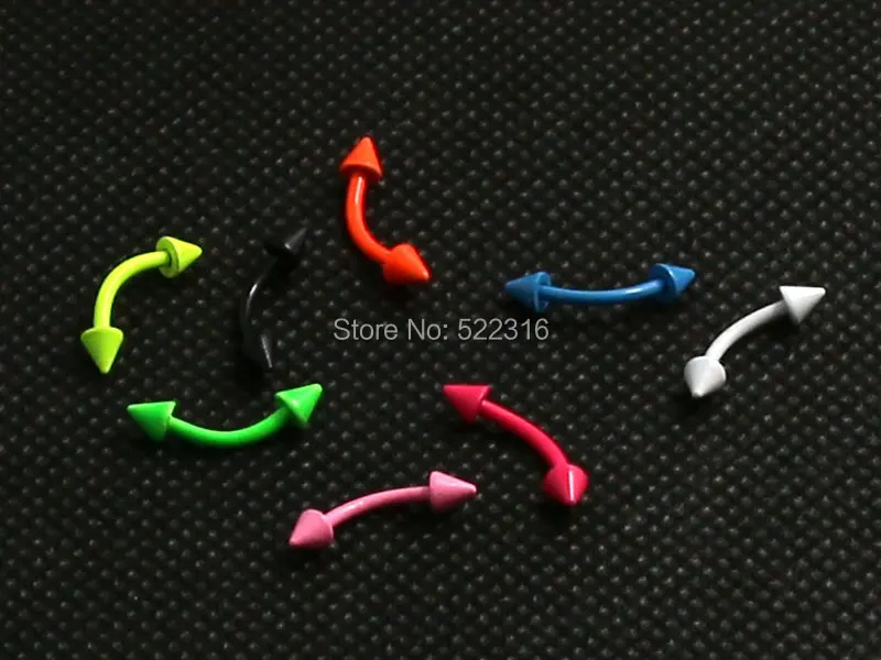 40 шт. 8 цветов кольцо для бровей из нержавеющей стали с шипами|eyebrow ring|body piercing