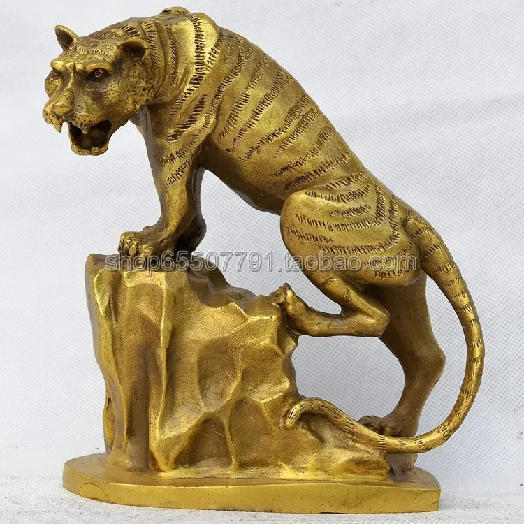 Античная китайская латунная статуя тигра зодиака|statue|statue antique |