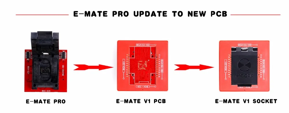 E-MATE V2 Обновление версии эмате box pro и легко с одним разъемом обновление до 13 в 1 Поддержка BGA100 136 168 153 169 162 186 221 529 254