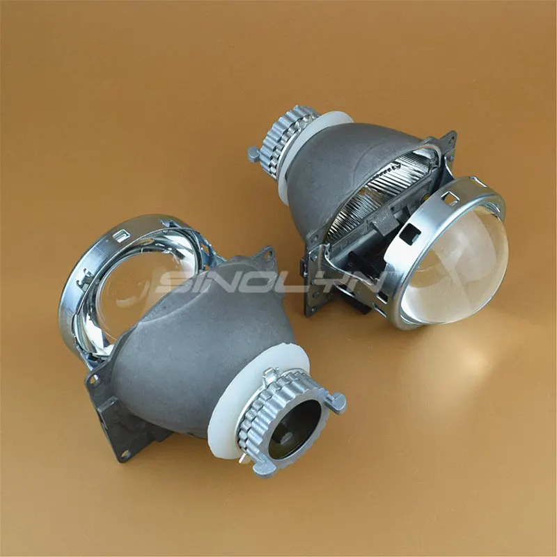 without shrouds SINOLYN 3,0 дюймов 24 В HID Bi-xenon автомобильный проектор Объектив Q5 Металл для автомобиля грузовик стайлинг фары тюнинг модифицированное использование D2S D2H лампы - Цвет: without shrouds