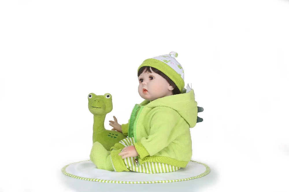 NPK 55 см Силиконовые реборн Детские куклы мигает adora кукла Playmate для девочек boneca reborn Игрушки для девочек Bebes reborn